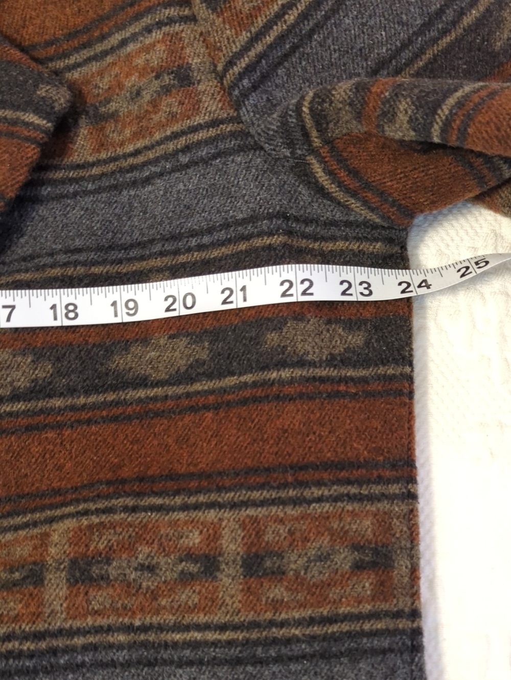 Vintage Braetan Southwestern Wool Blazer Aztec Blanket Coat Brown Gray L - Picture 8 of 10